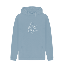 Load image into Gallery viewer, Stone Blue Printed Hoody Front