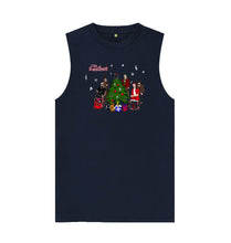 Load image into Gallery viewer, Navy Blue Resilient Christmas Men's Organic Cotton Vest
