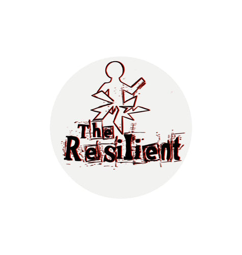 White The Resilient Circle Logo Stickers