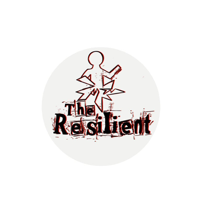 White The Resilient Circle Logo Stickers